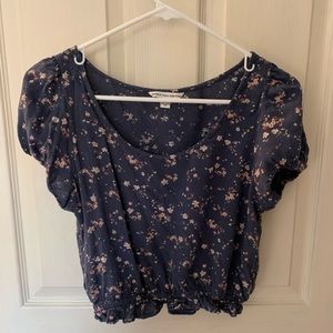 American eagle floral crop top
